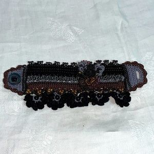 Handmade Crocheted Beaded Bracelet/Cuff